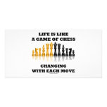 Life Is Like A Game Of Chess (Chess Attitude) Custom Photo Card