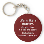 Life is like a Monkey Keychains