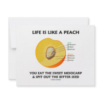 Life Is Like A Peach Eat Sweet Mesocarp Spit Out invitations