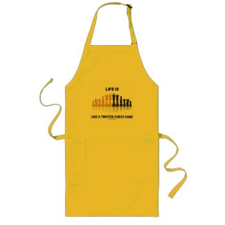 Life Is Like A Twisted Chess Game (Chess Set) Apron