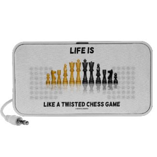 Life Is Like A Twisted Chess Game (Chess Set) Travel Speakers