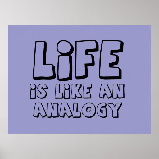 Life Is Like An Analogy Funny Poster Zazzle