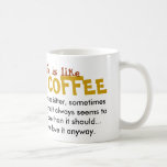 "Life is like Coffee" Inspirational Mug mugs