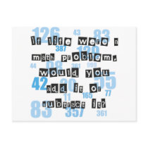Life is like math postcards