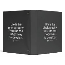 Life Is Like Photography 3 Ring Binders