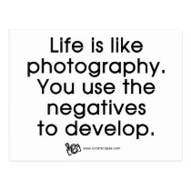 Life Is Like Photography postcards