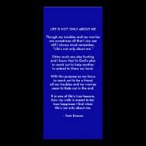Life Is Not Only About Me rack cards