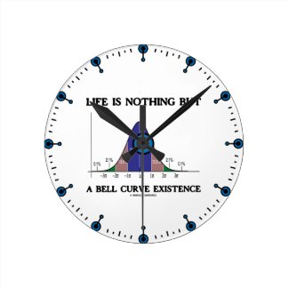 Life Is Nothing But A Bell Curve Existence Round Wallclock