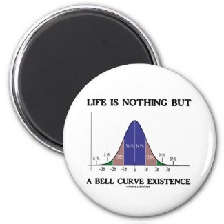 Life Is Nothing But A Bell Curve Existence Refrigerator Magnet