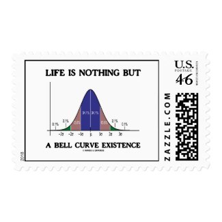 Life Is Nothing But A Bell Curve Existence Postage