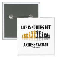 Life Is Nothing But A Chess Variant (Chess Set) Pinback Button