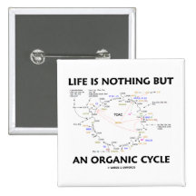 Life Is Nothing But An Organic Cycle (Krebs Cycle) Pinback Buttons