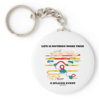Life Is Nothing More Than A Sliced Event (RNA) zazzle_keychain