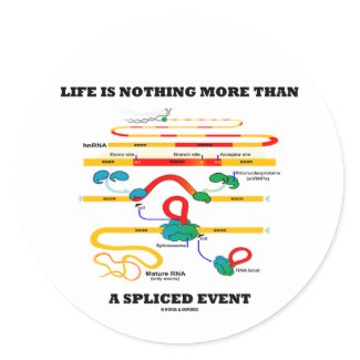 Life Is Nothing More Than A Sliced Event (RNA) zazzle_sticker