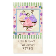 Life is Short Cupcakes - Business Cards