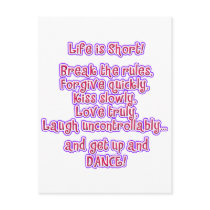 Life is Short postcards