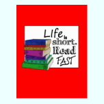 Life is Short. Read Fast. postcards