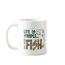 Life is Simple Fish Coffee Mug