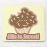 life is sweet chocolate cupcake