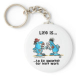 Life is to be reward for hard work keychains