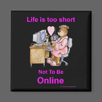 Life is too short - black Magnet by gramabarb Life is too short - black Magnet
