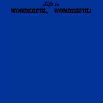 Life is Wonderful, Wonderful! t-shirts