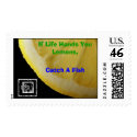 Life, Lemons, Fish postage
