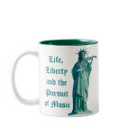 Life, Liberty and the Pursuit of Music - Statue Coffee Mugs
