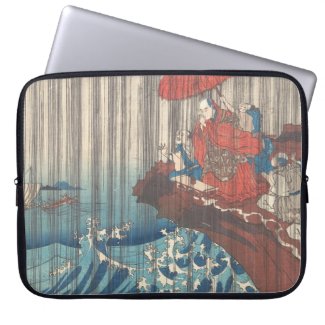 Life of Nichiren Prayer for Rain Answered Utagawa Computer Sleeve