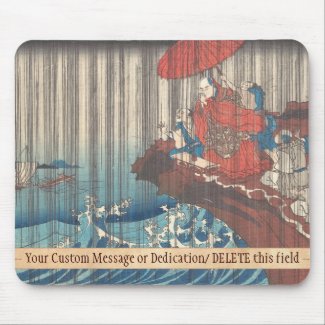 Life of Nichiren Prayer for Rain Answered Utagawa Mouse Pads