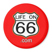 Life On 66 Magnet (Red)