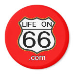 Life On 66 Magnet (Red)