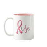 Life Pink Ribbon Mugs