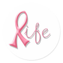 Life Pink Ribbon stickers