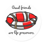 Life Preserver Round Stickers