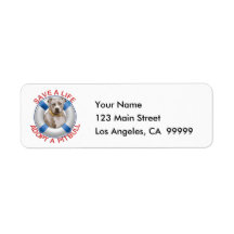 Life Preserver with Pitbull Adoption Labels
