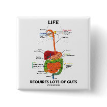 Life Requires Lots Of Guts (Digestive System) buttons by wordsunwords Life Requires Lots Of Guts (Digestive System) buttons