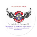 Life Riders wings logo3, LIVE FOR HIM, RIDE FOR... Stickers
