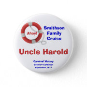Life Ring Cruise Name Badge button