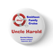 Life Ring Cruise Name Badge button