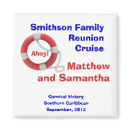Life Ring Personalized Cruise Magnet magnet