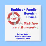 Life Ring Personalized Cruise Magnet magnets