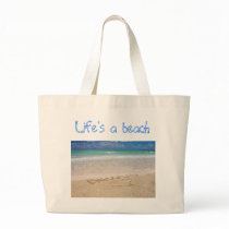 Life’s a beach canvas bags
