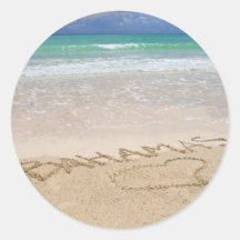 Life’s a beach round stickers