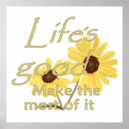 Life’s Good POSTER Print Zazzle