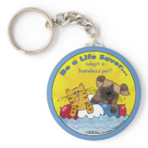 Life Saver Adopt Homeless Pets Key Chains