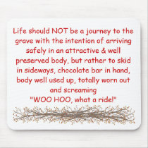 Life should NOT be a journey to the g... mousepads