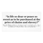 Life So Dear or Peace So Sweet Patrick Henry Quote Photo Card