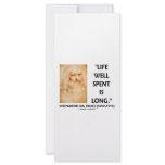 Life Well Spent Is Long (Leonardo da Vinci Quote) Rack Card Design