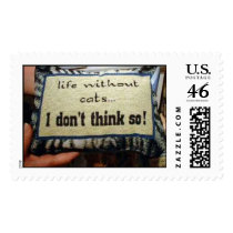 Life without cats postage
